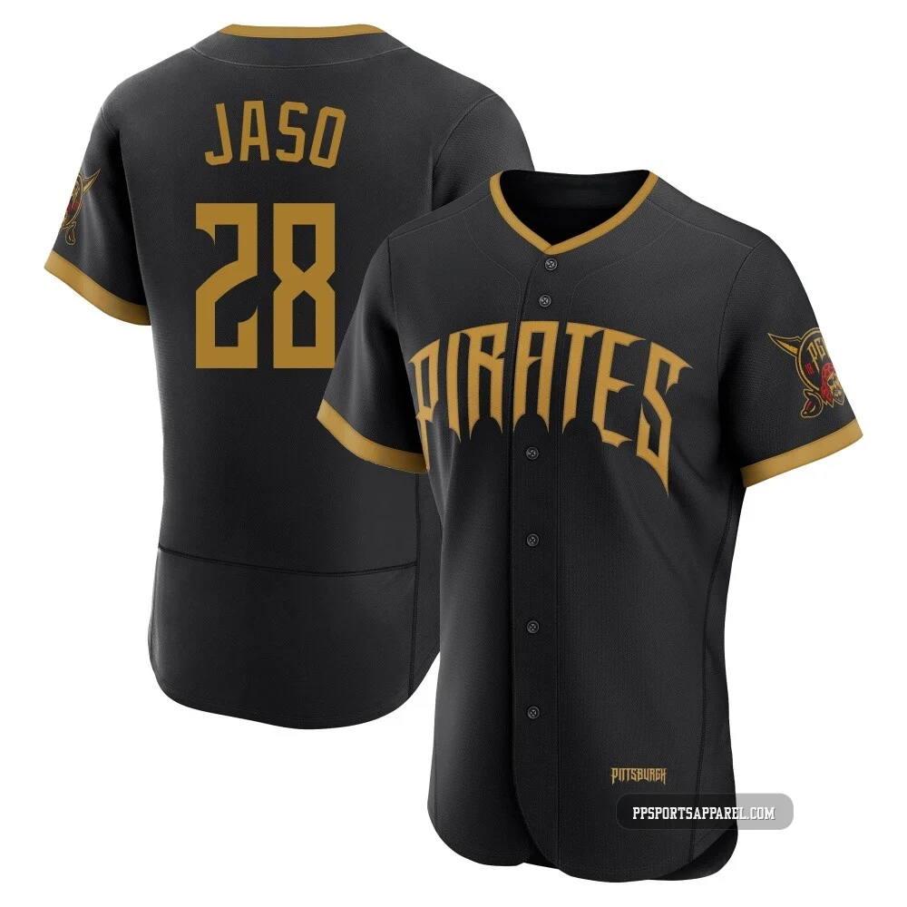 Men's Pittsburgh Pirates John Jaso ＃28 Black Authentic 2026 City Connect Stadium Jersey