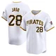 Men's Pittsburgh Pirates John Jaso ＃28 White Limited Home Jersey
