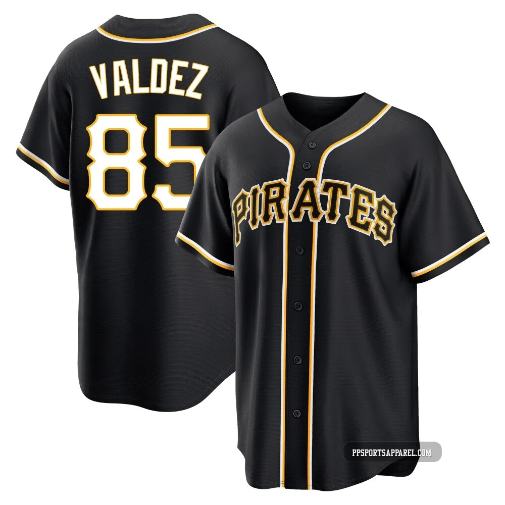 Youth Pittsburgh Pirates Esmerlyn Valdez ＃85 Black Replica Fashion Out Jersey