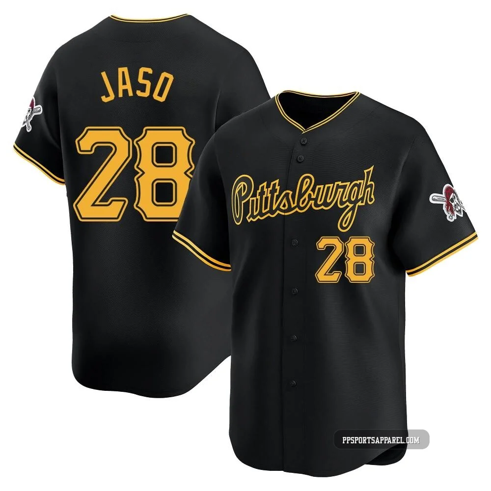 Youth Pittsburgh Pirates John Jaso ＃28 Black Limited Alternate Jersey